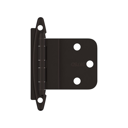 Amerock 3/8in 10 mm Inset Non Self-Closing, Face Mount Oil-Rubbed Bronze Hinge - 1 Pair BPR3417ORB