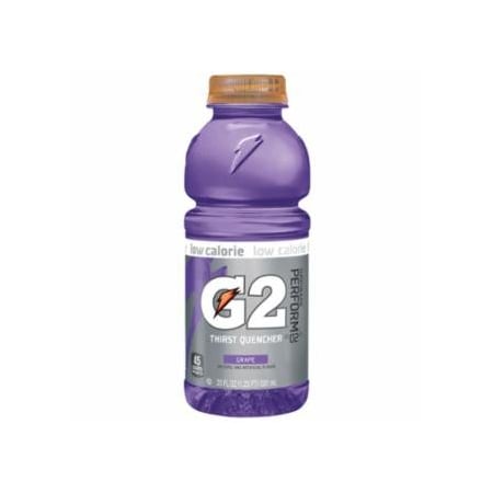 Gatorade G2 Low Calorie Thirst Quencher, 20 oz, Wide Mouth Bottle, Grape, 24PK 308-20406