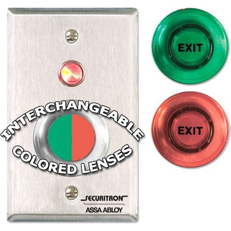 Securitron PB Series, Pushbutton, Stainless Steel PBA