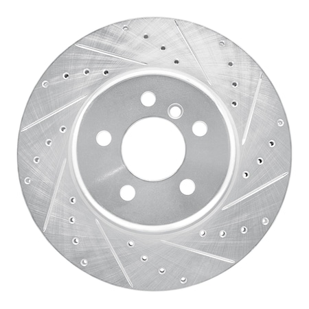 Dynamic Friction Co DFC Brake Rotor - Drilled and Slotted - Silver 631-31106R
