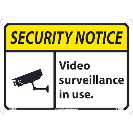 Nmc Security Surveillance In Use Sign, SN39RB SN39RB