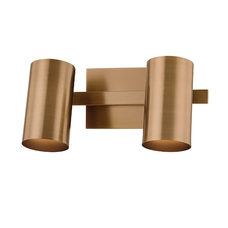 Troy Lighting Rueben 2 Light Bath and Vanity, Patina Brass, 12 In x 6.25 In B1906-PBR