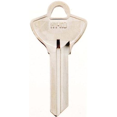 Hy-Ko Key Blank, Brass, Nickel, For: Elgin Cabinet, House Locks and Padlocks 11010EL10