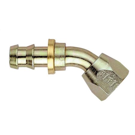 Aeroquip FBM1440 8 AN 45 deg Elbow Swivel Hose End Fitting, Natural AERFBM1440