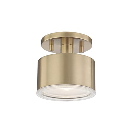 Mitzi Nora 1 Light Semi Flush 5.25 In. Aged Brass H159601-AGB