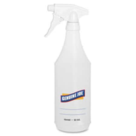 Genuine Joe Plastic Spray Bottle, with Trigger, Adjustable, 32 oz., 2-PK, CL GE463994