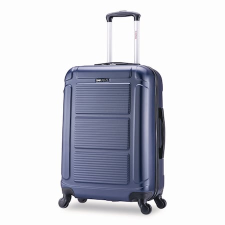 Inusa Luggage Pilot Hard Side Carry-On Suitcase, Four-Wheeled Spinner, 16.34 x 10.24 x 25.39, Blue IUPIL00M-BLU