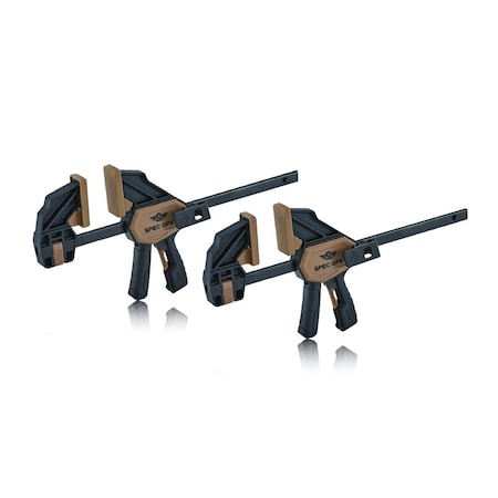 Spec Ops Trigger Clamp for Woodworking 7in Medium One-Handed Bar Clamp/Spreader 165 lb., 2-Pack SPEC-TCM7-2PK