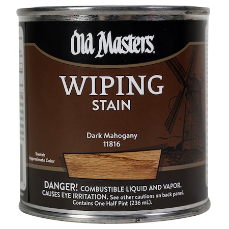 Old Masters 1/2 Pt Dark Mahogany Oil-Based Wiping Stain 11816