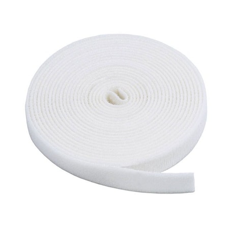Monoprice Reclosable Fastener, 5 yds, 3/4" W, White 5829