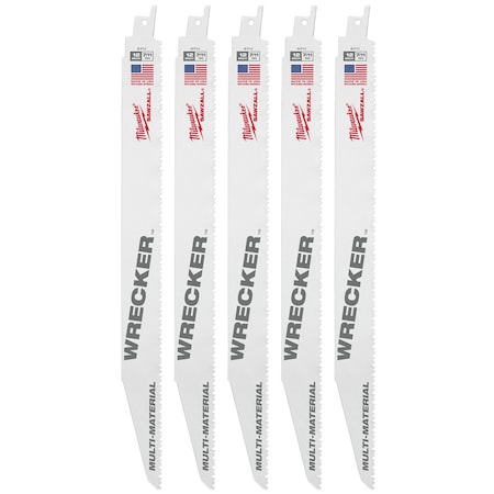 Milwaukee Tool The WRECKER Multi-Material SAWZALL Blade 12" 7/11TPI 25pk 48-00-8711