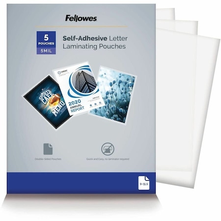Fellowes LAMINATING POUCHES-SELF ADHESIVE LETTER 52205