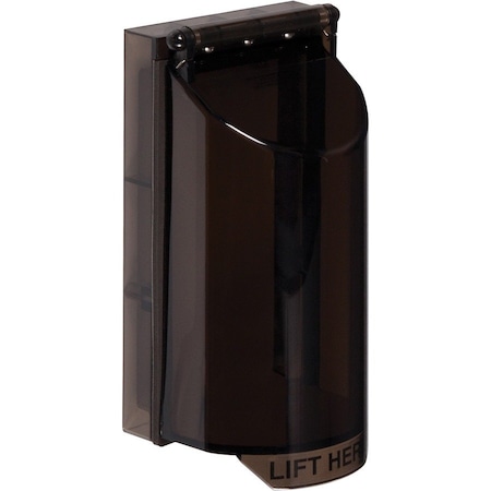 Safety Technology International Stopper Cover, Polycarbonate, Surface Mount, 3 3/8 in W x 6 3/4 in H x 2 7/8 in D, Smoke STI-6521-S