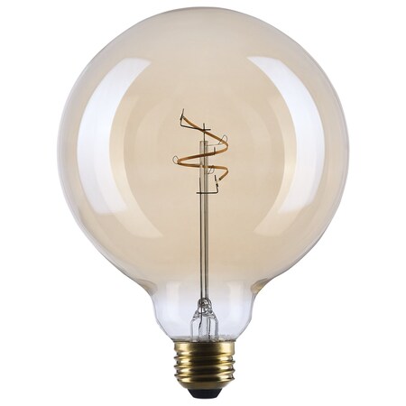 Satco 3.5 Watt G40 LED 2000K CCT Medium Base Clear Glass Amber Coil Filament Dimmable 120 Volt S14214