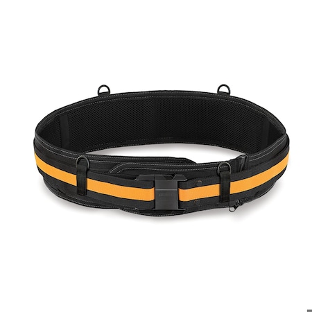 Toughbuilt Belt, Padded Belt, Heavy Duty Buckle, Black, Yellow, Polyester TB-CT-41P
