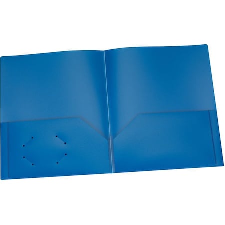 Oxford Poly Two Pocket Portfolio, Blue, 25PK 76019