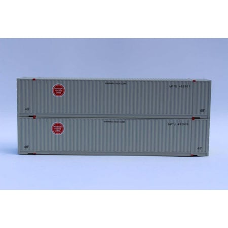 Jacksonville Terminal N Scale VS Missouri Pacific Buzzsaw 48 High Cube Containers, 2PK JTC485029