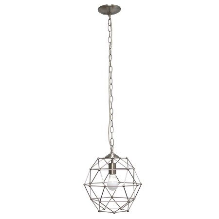 Homeroots Nickel Candle Style Metal Ceiling Light With Nickel Shades 651668