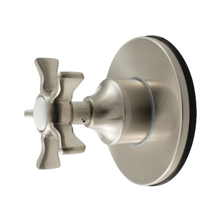 Kingston Brass Single-Handle Six-Way Diverter Valve with Round Trim Kit, Brushed Nickel KS4038NX