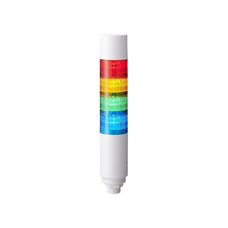 Patlite Signal Tower, 12 5/8 in H, 2 3/8 in dia. LR6-402W8BW-RYGB