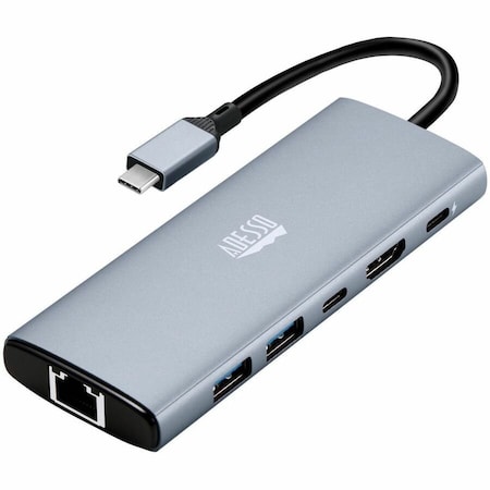 Adesso 6-IN-1 USB-C MULTIPORT DOCKING STATION, SUPPORTS X1 4K HDMI, X2 USB-A 3.2, 1X US AUH-4035