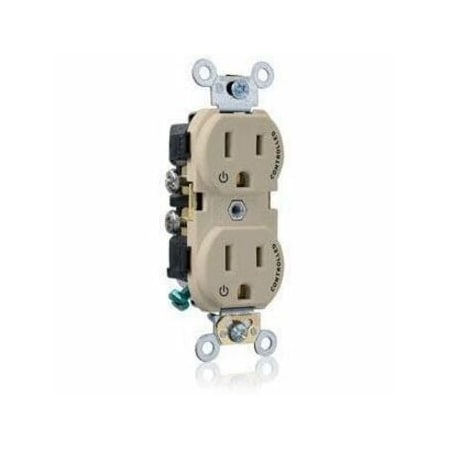 Leviton Dup 15A 125V 2MCtrl Self-Gr Ivr CR015-2PI