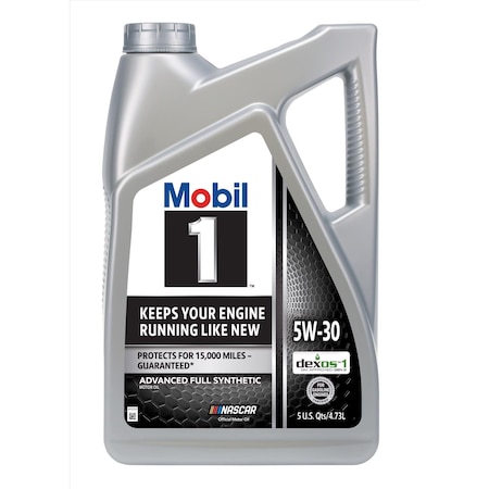 Mobil 1 Gasoline Synthetic Motor Oil 5 qt 124317