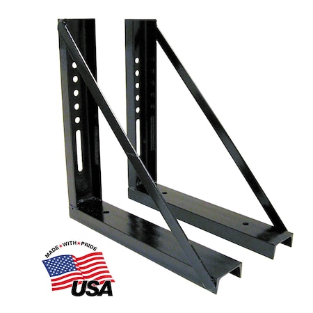 Buyers Products 18x27 Inch Welded Black Formed Steel Mounting Brackets 1701012