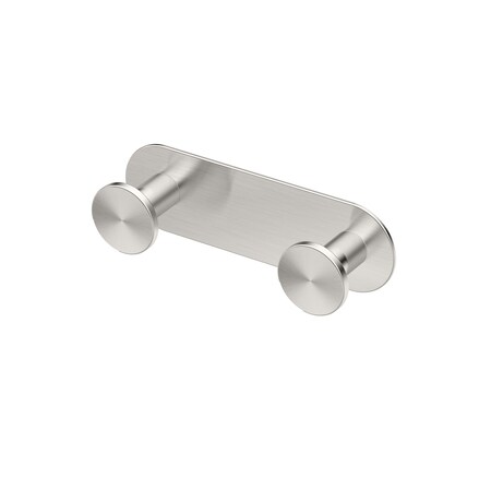 Gatco Glamour All Modern Décor 6.5" Double Robe Hook, Satin Nickel 1285