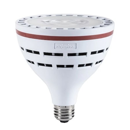 Keystone Commercial PAR38 LED lamp, 18W, E26 base, 3000K, 120-277V Input, Standard Flood KT-LED18PAR38-F-830