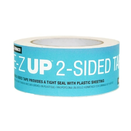 E-Z Up Adhesive Tape, Double Sided, Heavy-Duty, 60 ft L, 2 in W, White 54744