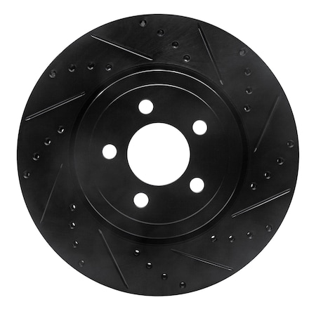 Dynamic Friction Co DFC Brake Rotor - Drilled and Slotted - Black 633-39017R