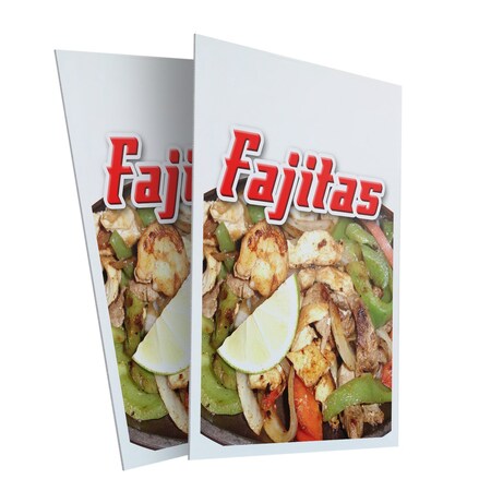 Signmission Fajitas, Plastic Signs Only 24 Inch x 36 Inch, Corrugated Plastic, 2PK CSB-2436-2PACK-Fajitas