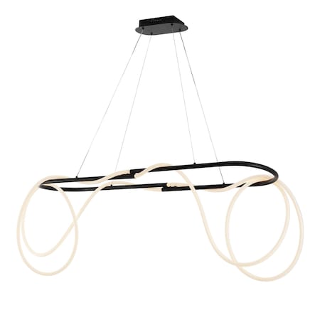 Jonathan Y Lisette 59" Contemporary Minimalist 360 Adjustable Silicone Rope/Metal Dimmable Integrated LED Chand JYL7139B