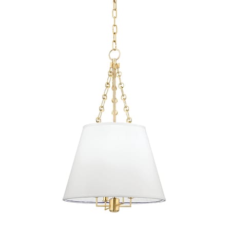 Hudson Valley Lighting Burdett 4 Light Pendant 15 In. Aged Brass 6415-AGB