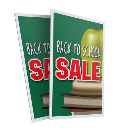 Signmission Back To School Sale, Plastic Signs Only 24 Inch x 36 Inch, Corrugated Plastic, 2PK CSB-2436-2PACK-Back To School Sale
