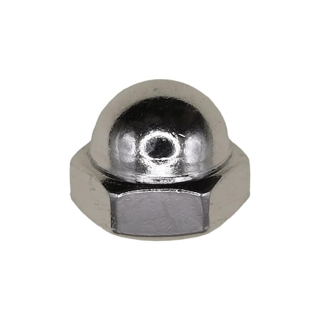 Auveco 5/16in-18 x 9/16in Steel Acorn Cap Nut - Nickel, 50PK 11183