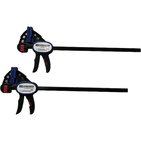 Westward Bar Clamp, 140 lb Force, 12 in Capac., PK2 879AU7