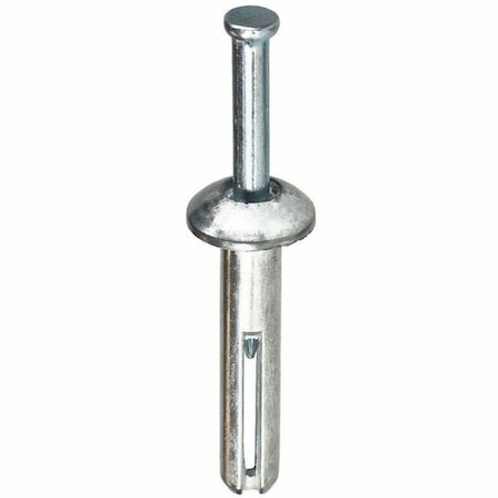 Dottie Nail Drive Anchor, 3/16" Dia., 7/8" L, Alloy Steel Zinc Plated, 100 PK ZA78