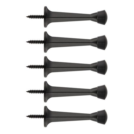 National Hardware 236 Series Rigid Door Stop, 3-1/16 in Projection, Zinc, Matte, 5PK N830-543