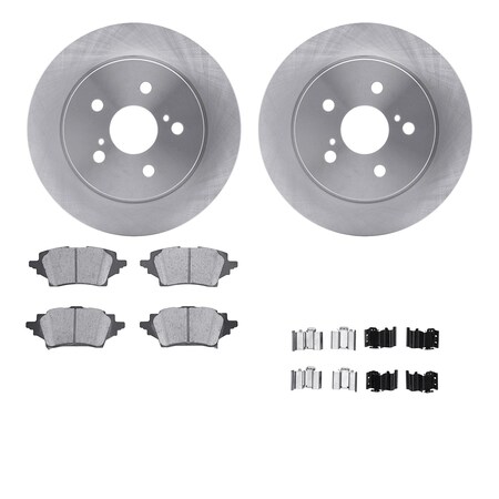 Dynamic Friction Co DFC Brake Rotor with 5000 Brake Pads and Hardware Kit 6512-76719