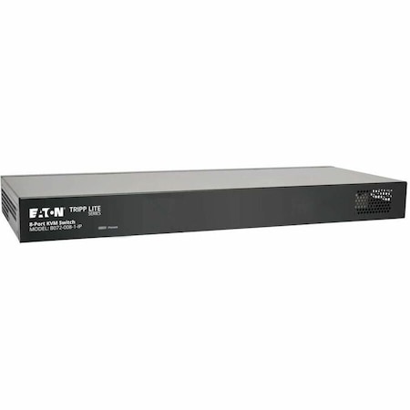 Eaton EATON Tripp Lite Series NetCommander 8-Port Cat5 KVM over IP Switch - 1 Remote + 1 Local User, 1U B072-008-1-IP