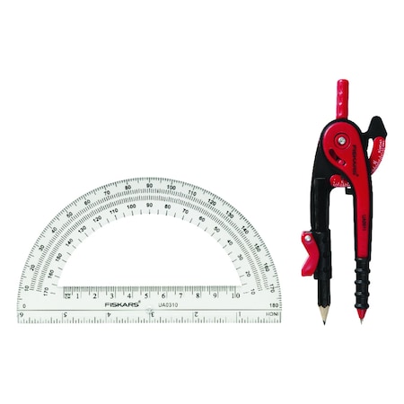 Fiskars Fiskars 12 in. Pencil Compass with Protractor 3 pc 1066992