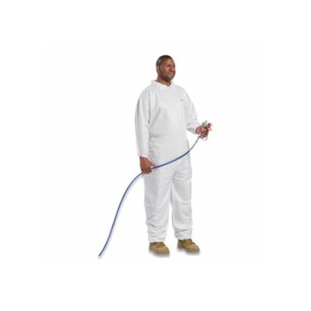Pip Posi-Wear BA, Microporous Disposable Coveralls with Elastic Wrist and Ankle, White, Medium, 25PK 813-3602/M