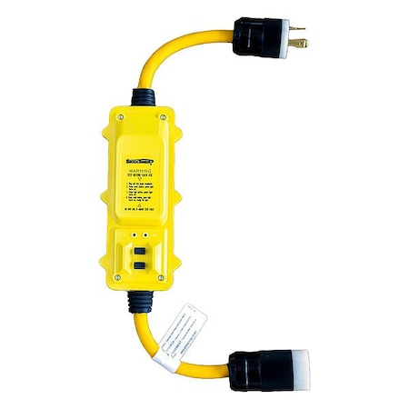 Southwire GFCI, Yellow, 2 ft, 1 Outlet, 10 AWG 44830004-3