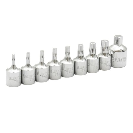 Surtek 1/4in Drive Torx Bit Socket With 3/8in Drive Adapter F4400T