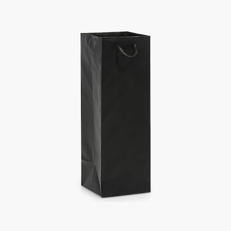 Nashville Wraps Black Matte Gift Bags, Wine 4.5x4.5x13, 10PK MTWMBK