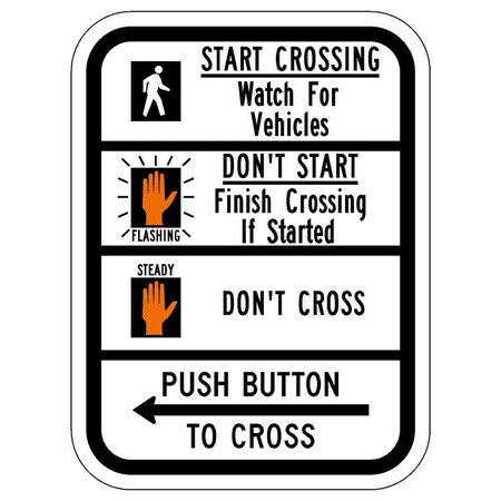 Sign Solutions Usa Traffic Sign, 9 in Width, Aluminum Sign, Vertical Rectangle DUS06HWT0912R10-3bL