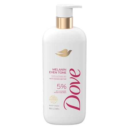 Dove Melanin Even Tone Exfoliating Body Wash, 18.5 Ounce, 4PK 69550329