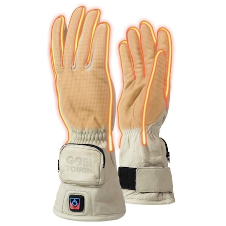 Gobi Heat Drift II Heated Leather Gloves, White, XL 658580